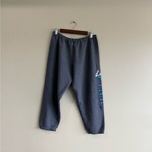 PINK Victoria's Secret Gray Sweatpants with Elastic Cropped Cuffs